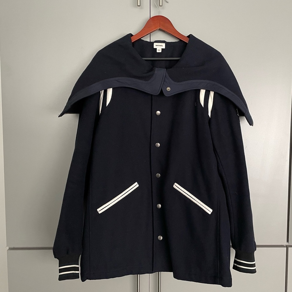Diesel navy blue varsity jacket